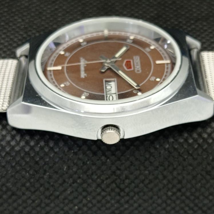 REFURBISHED VINTAGE SEIKO 5 AUTO 6309A JAPAN MENS D/D BROWN WATCH 593c-a314867-2