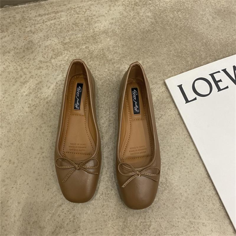 Flat Shoes Women Ballerinas Round Toe Bowtie Slip on Ballet Flats Lazy Loafers Moccasins Soft Comfort Ladies Casual Flats Shoes