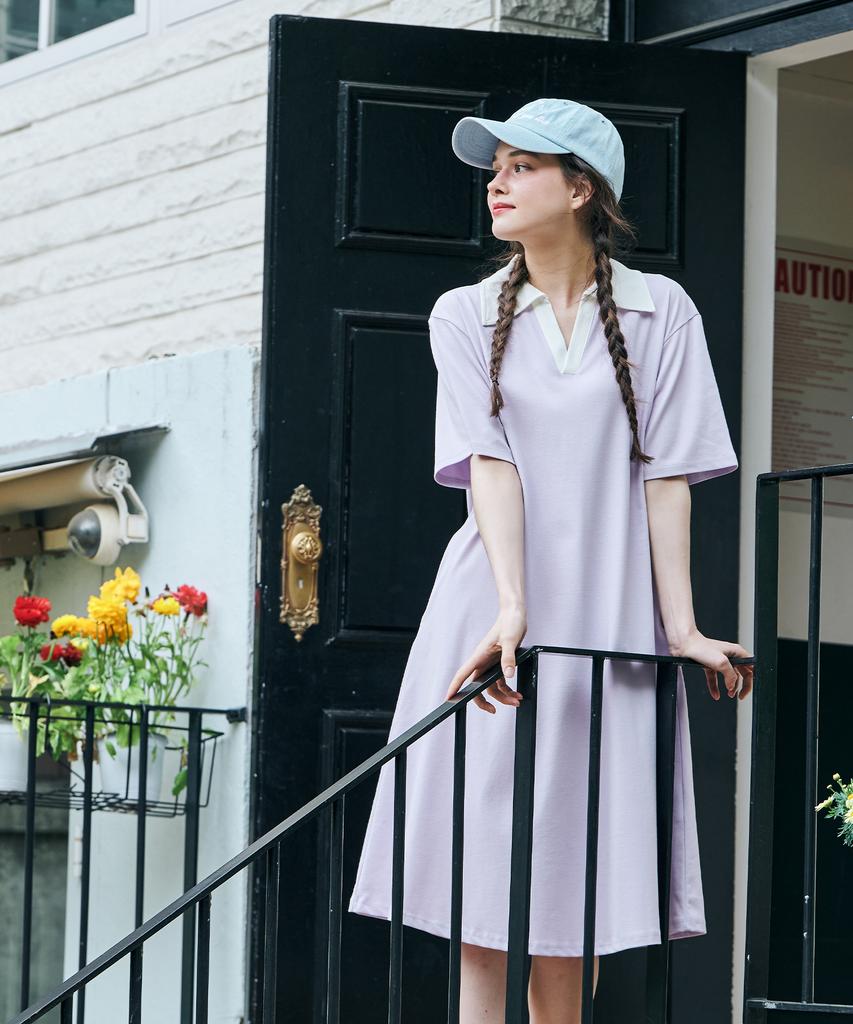 Metapeo Met Lovely Summer Collared Dress Lavender
