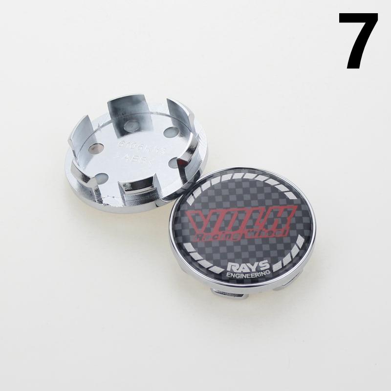 SET OF 4 RAYS VOLK Center Cap for Wheels 53mm OD & 48mm ID Dust Proof Hood Cover Plastic Base Wheel Hub Cap