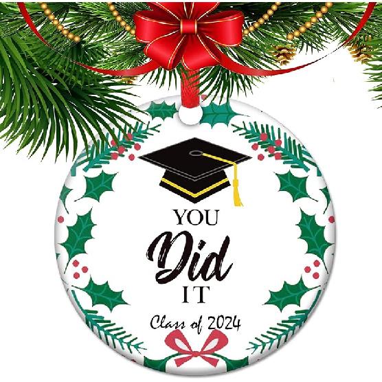 Class of 2024 Graduation Christmas Ornament 2024 Ornament Christmas Graduate College Graduation High School Graduate Class 2024