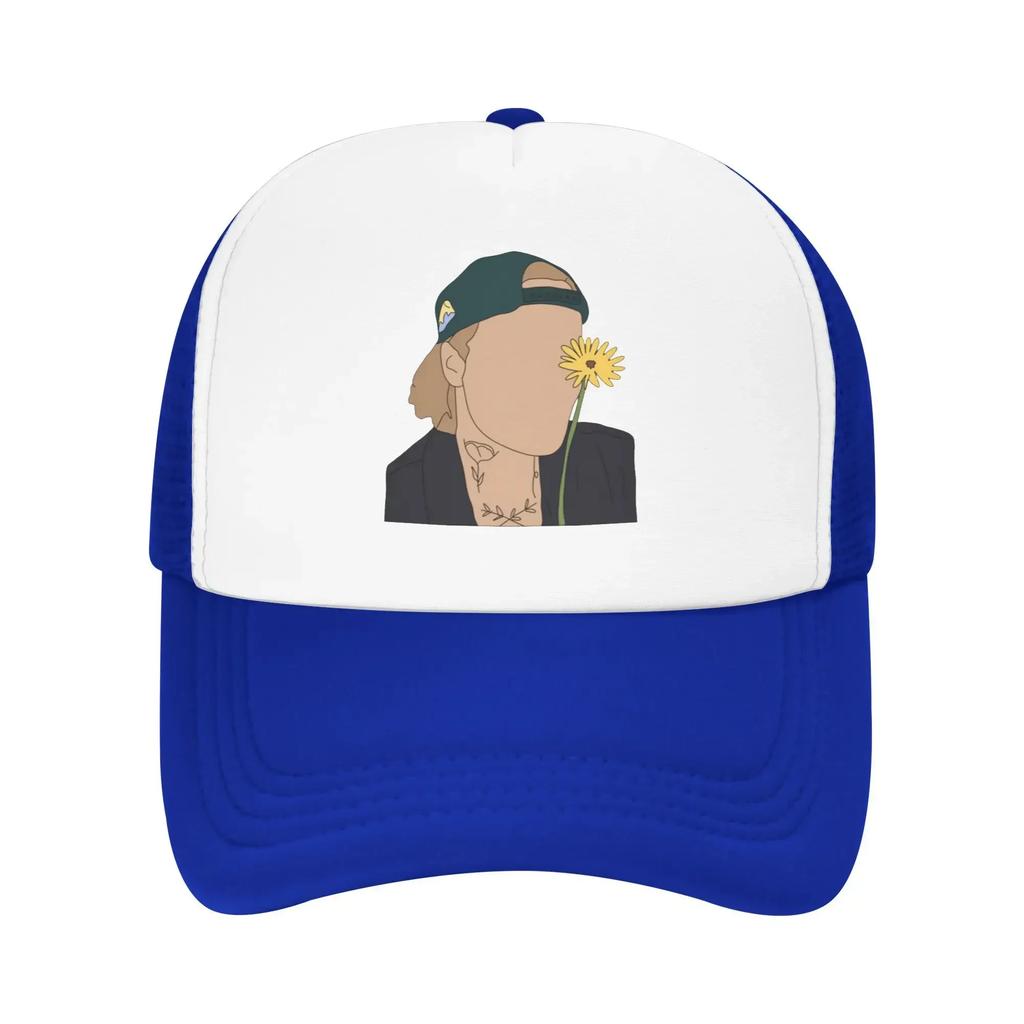 Handsome Bieber With Flower Make You Crazy Hiking Mesh Baseball Caps Women Men  Printing Female Beach Dad Hats Peaked Cap