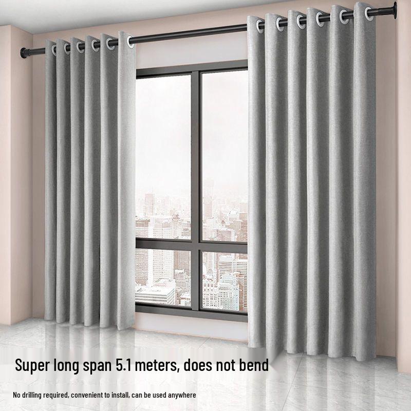 Adjustable No-Punch Telescopic Shower Curtain Rod