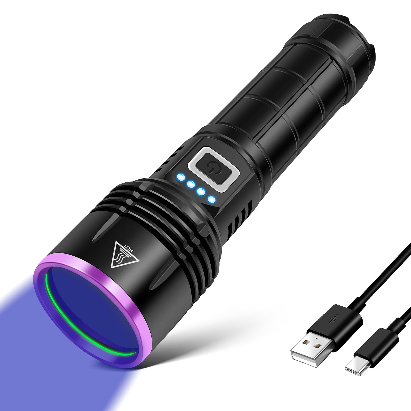 

Powerful 365nm 30W UV Black Light for Anisakis, Power Indicator, UV Light for Resin, Hardening Light, Aluminum Alloy Construction, Fishing, Pet Urine