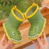 Kids Dinosaur Rain Boots Boys Girls - Non-Slip Waterproof PVC Mid-Calf Shoes With Optional Removable Lining