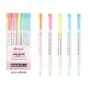 5Pcs/set Double Headed Highlighter Pen Marker Pen Children's Drawing Pen Stationery Supplies Light Color Marker Pen