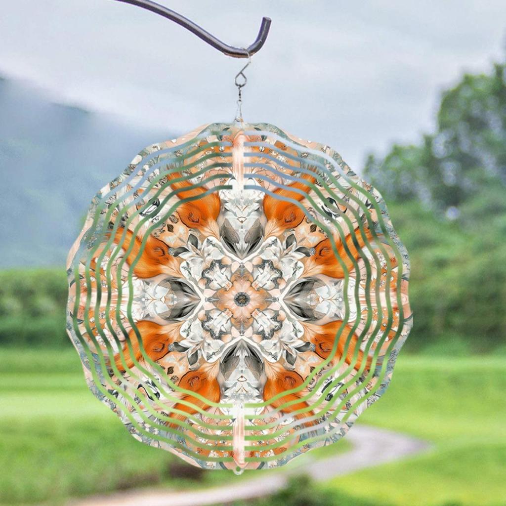 360 Degree Rotating Hook Metal Wind Chime 25.4cm Artistic Design for Garden Patio Spring Summer Decoration Elegant Gift for Friend