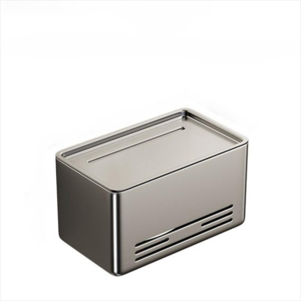Punch-Free Tissue Holder Wall Mounted Aluminum Tissue Storage Box Multifunctional Mobile Phone Storage Rack Household