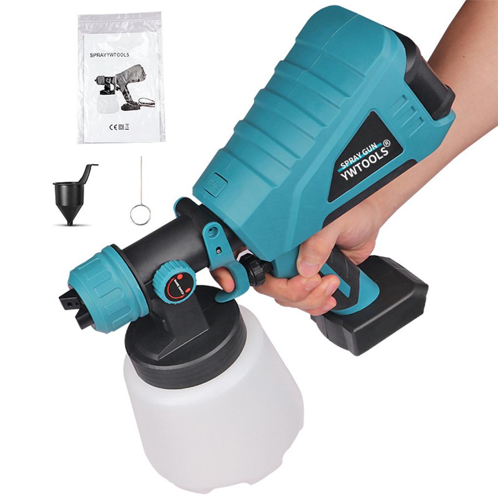 Electric Paint Gun - Powerful Pure Copper Motor Adjustable Flow Rate Cordless Paint Spray Gun