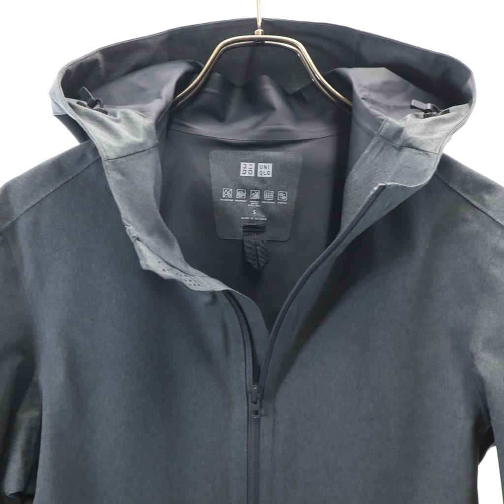 UNIQLO Long sleeve Block Tech Parker S gray waterproof windproof Men's Used