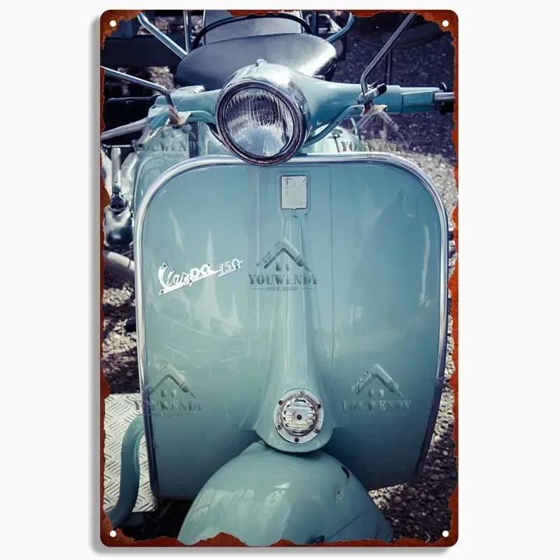 

Retro Tin Sign Plaque for Home Decor, Vintage Vespa Metal Art Poster, Club Bar, Motorcycle Garage Wall Decoration, Sign Plate 20x30cm（7.8x11.8inch）