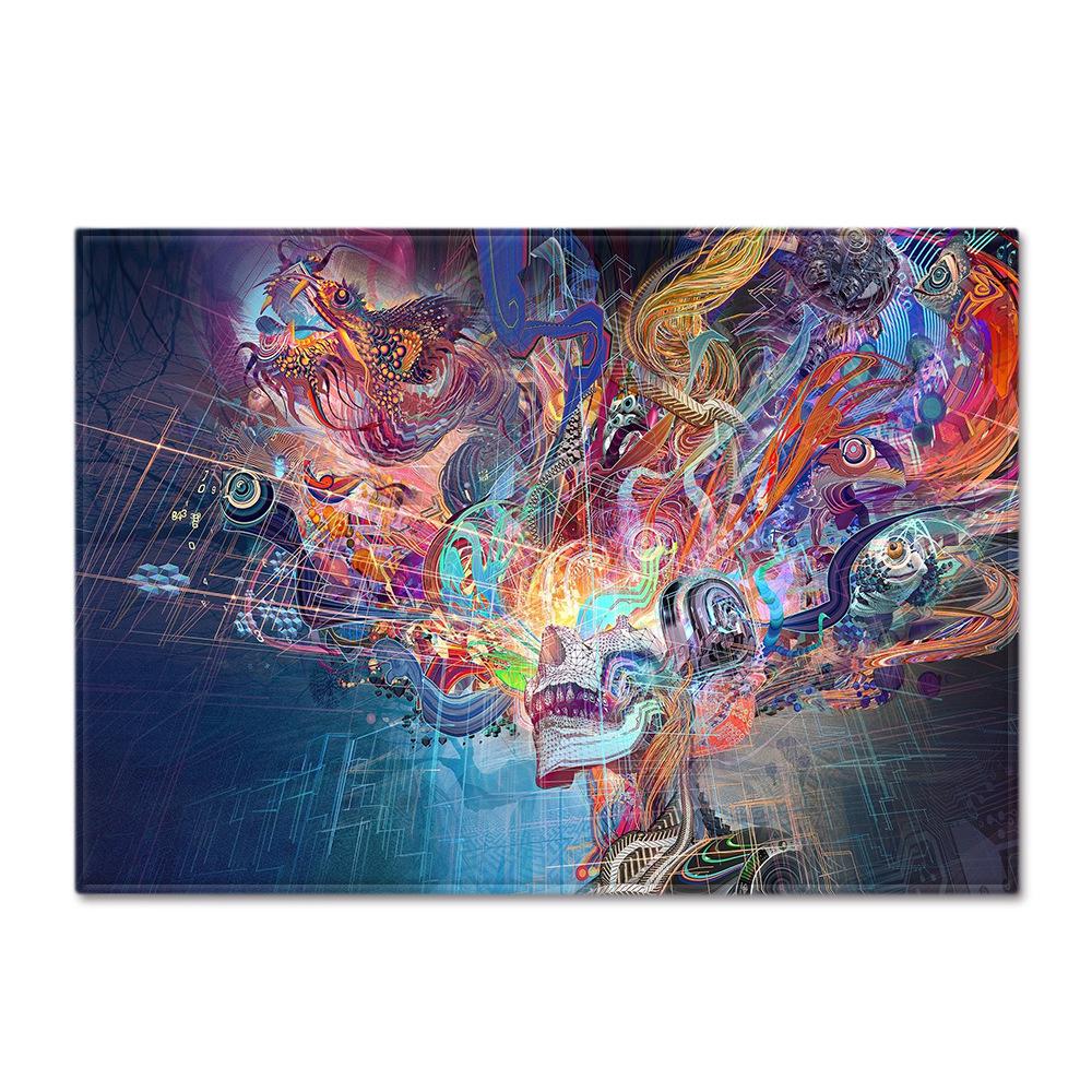 Skull Living Room Floor Mat Bedroom Dining Room Carpet Carpet Doormat