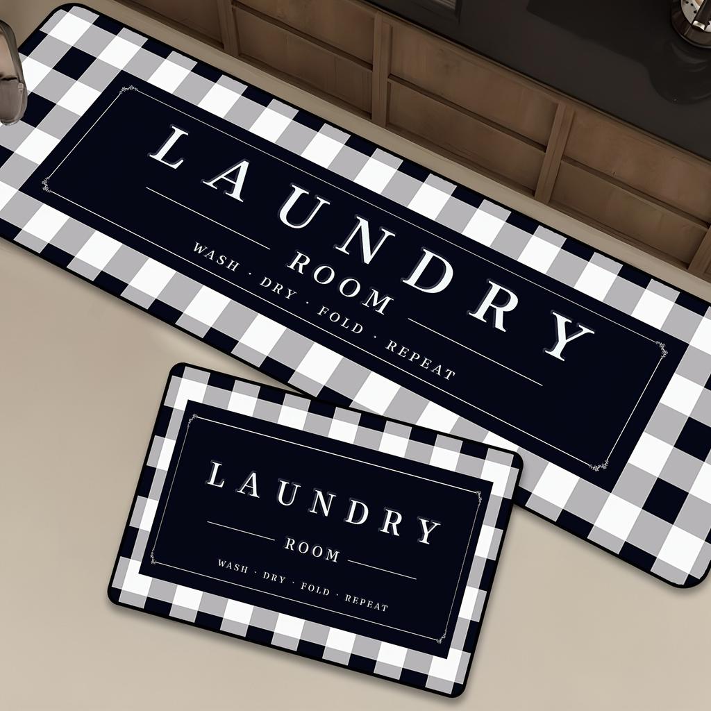 1 Stück Wäsche Charactor Muster Wäsche Dekor Küchenteppiche Rutschfeste Fußmatten Pop Wohnzimmerteppiche Badematte Teppich für Zuhause Spüle