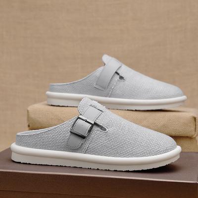 Tamanho Grande 47 Chinelos Sandálias Masculinas de Luxo Confortáveis Lona Respirável Sapatos Casuais Tênis da Moda Masculina Chinelos Masculinos de Lazer Slides Calçado Masculino