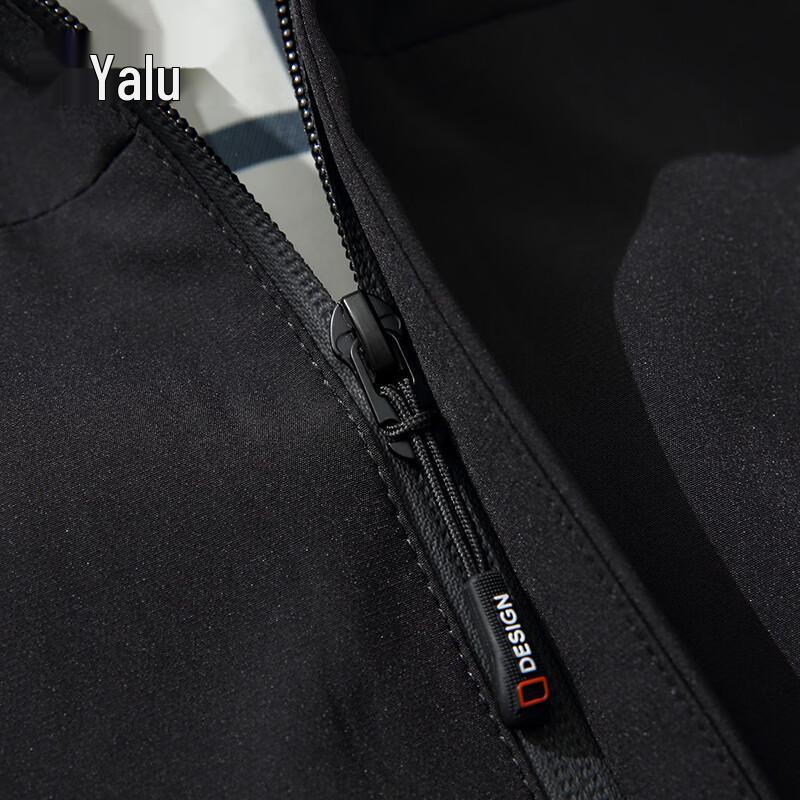 Yalu Men's Detachable Hood Business Casual Jacket