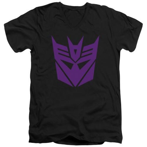 Transformers Decepticon Adult VNeck TShirt Black Unisex T-Shirt S