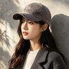 Early Autumn New Strokes Kitten Embroidery New Enlarged Baseball Cap Couple Versatile Face Small Suede Cap