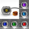 LED Headlight Projector Lens Dual Halo Angel Eyes with Devil Effect for Car & Motorcycle High/Low Beam DRL Strobe Mode Support