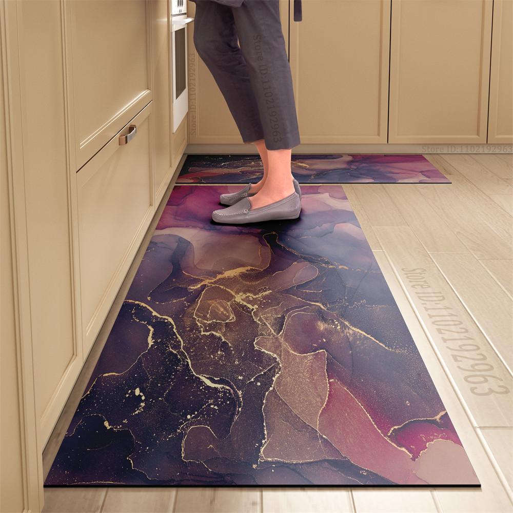 Rutschfeste Küchenmatte Lange Teppiche Kristall-Samt-Teppich für Wohnzimmer Absorbierende Fußmatten Schlafzimmer-Fußmatte Alfombra Kleine Teppiche