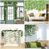 12PCS Artificial Plants Home Decoration Fake Vine Greenery Room Decoration Green Leaves Wall Liana Ivy Decorative Creeper Foliag