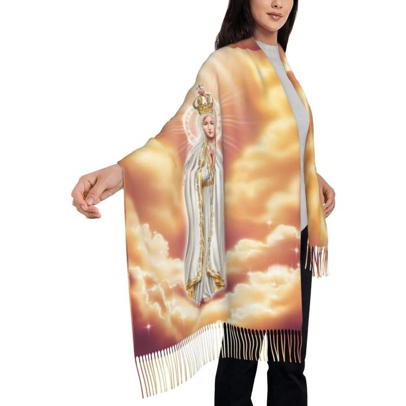 Virgin Mary Shawl Wrap for Women Our Lady of Virgen De Guadalupe Scarf Soft Large Blanket Scarves Warm Wraps
