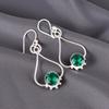 Chrome Diopside Gemstone 925 Sterling Silver Handmade Drop/Dangle Earrings 2.06" EE-98-1