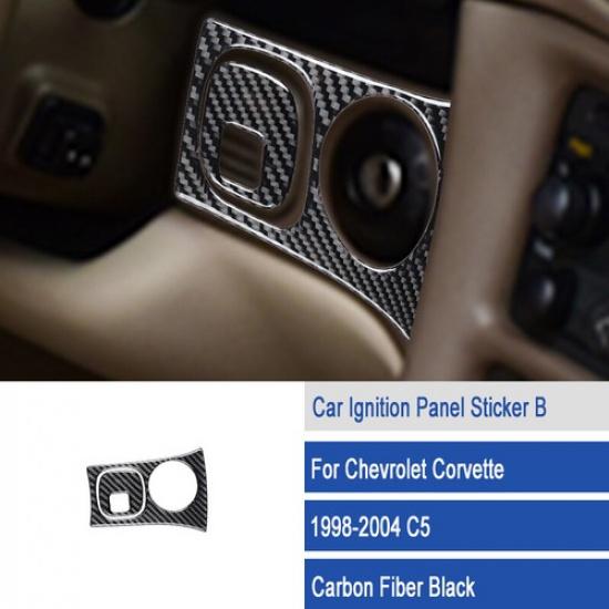 Carbon Fiber Key Ignition Switch Panel Cover For Chevrolet Corvette C5 1998-2004