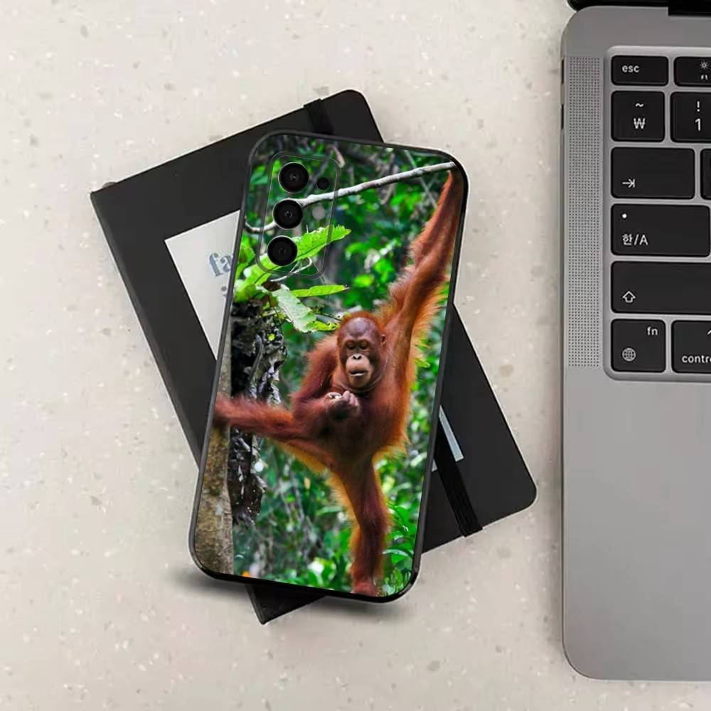 Red Funny Baboon Case For Samsung Galaxy A73,72,41,J7,22,Note,31,8,9,52,71,53,32,Soft Black Silicone Cover