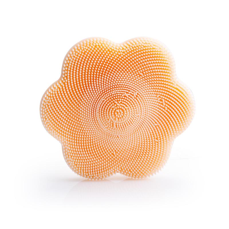 1PC Silicone Flower Face Brush Deep Cleansing Massage Soft Bristles Face Brush Suction Cup Manual Silicone Brush