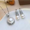 Fashion Leaves Leaf Necklace Earings Freshwater Pearl Jewelry Sets For Women Freshwater Pearl Necklace Pearl Earrings