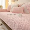 Geometric Pattern Plush Sofa Cushion New Winter Thickened Anti Slip Sofa Cover Minimalist Modern Sofa Fully Covered with Dustproof Cloth