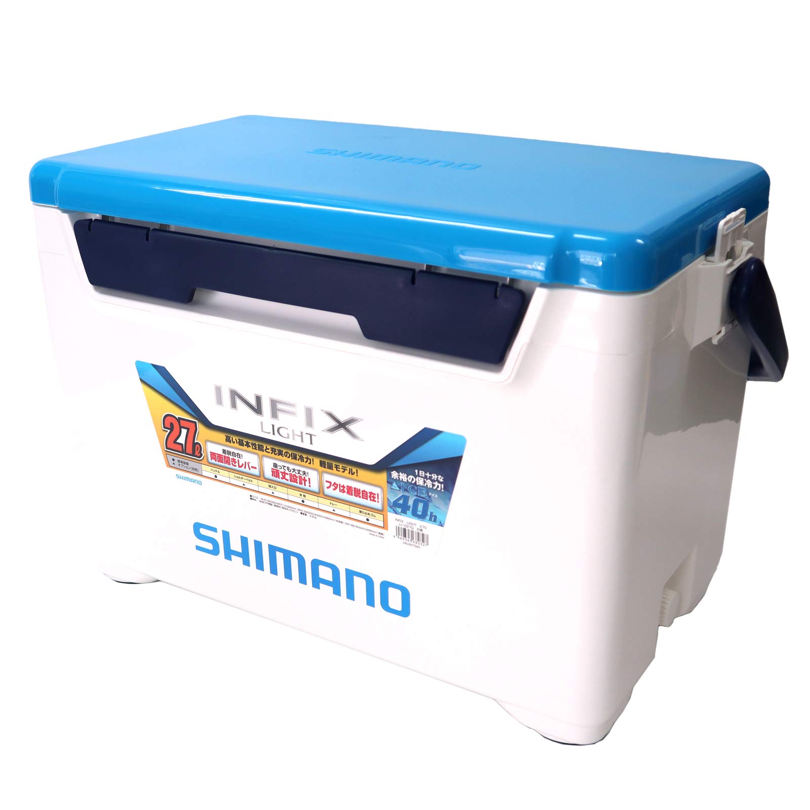 SHIMANO Fishing Cooler Box Infix Light 27L S White Blue