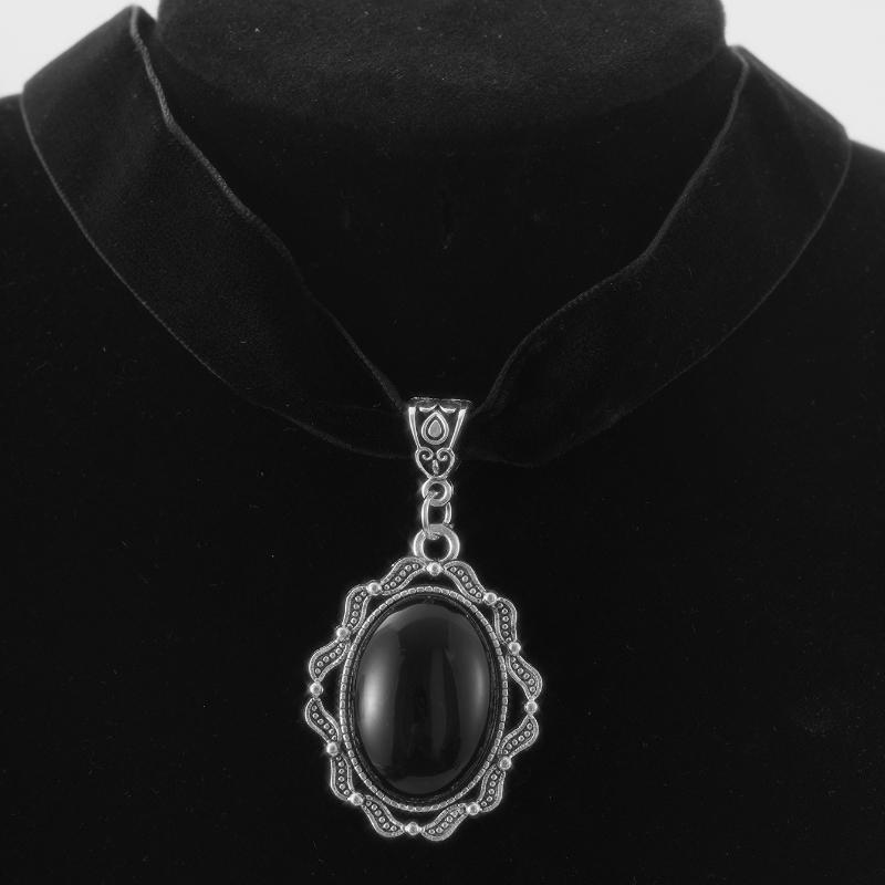 Neue Personalisierte Kreative Ovale Geschnitzte Muster Anhänger Halskette, Geeignet für Damen Gothic Urlaubs Schmuck Accessoires