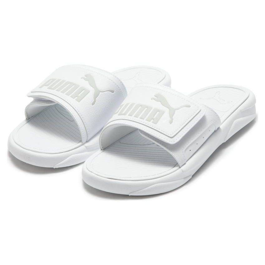 Puma Sandálias Slip-On Royalcat Comfort Fashion EVA Costuradas Sandálias Unissex Branco 372280-22