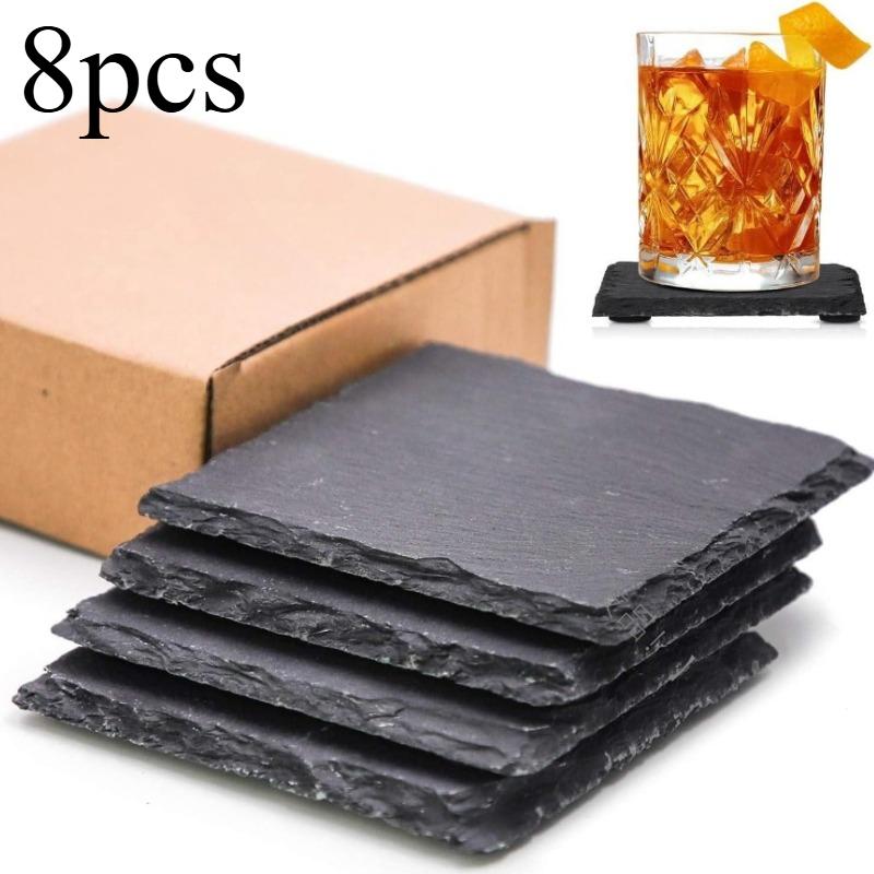 Whisky Natural Rock Coaster Heat-Resistant Coaster Bar Coaster,Heat-resistant Mat for High-temperature Home Teacup