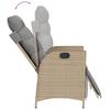 5 Piece Garden Dining Set with Cushions Beige Mix Poly Rattan