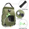 Solar Shower Bag. 20L Portable Solar Heated Hot Water Camping Travel Shower Bag with Switchable Head
