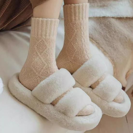 Winter Fleece Lined Crew Socks for Women Cozy Soft Warm Thick Floor Socks Thermal Boot Socks for Cold Weather
