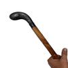 Handmade Black Brass Handle Walking Stick  3 Fold Cane