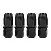 4 Stück Universeller gerader AN6 -6AN drehbarer Schlauchanschluss-Adapter Polierte Oberfläche