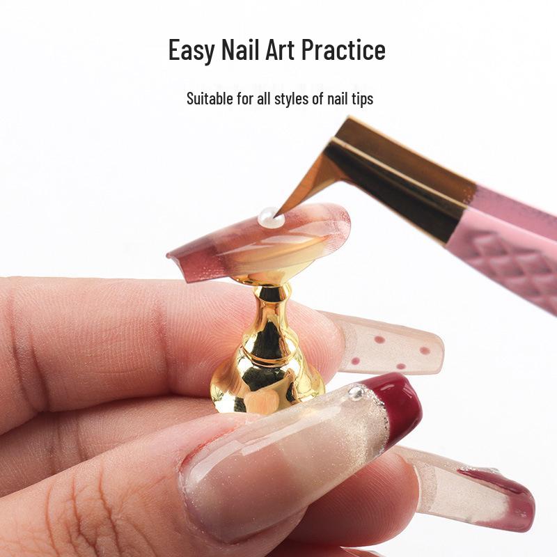 Nageltip-Präsentationsständer mit Kristallbasis und Fingerablage