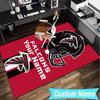 Custom Name Rug Atlanta-Falcons Rise Up Area Rug Suitable for Indoor And Outdoor,Carpets for Homes, Offices,Living Rooms,Home Decor,Christmas Gift