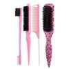 4pcs Hairdressing Styling Set with A Smooth Hair Combing Comb Pointed Tail Cleaning Brush Lightweight and Portable