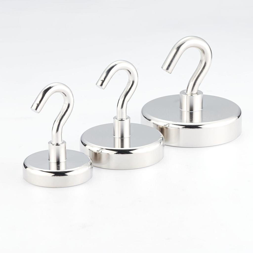Strong NdFeB Magnetic Hook Refrigerator Sticker: No-Drill, Open, Round Magnet