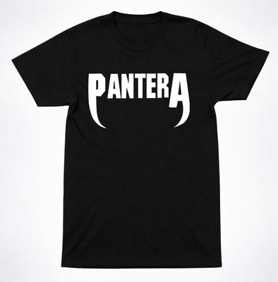 Pantera Fanged Logo Teeth Black T-Shirt Classic Groove Metal Band Graphic Tee