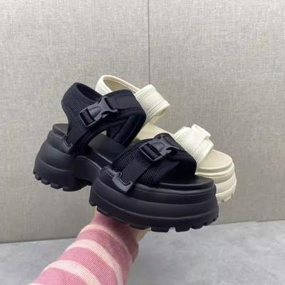 Fashion 2025 Summer New Women's Sandals Outer Wear Fashion Casual Slip-toe Thick-soled Roman Slippers Platform Sandals Woman Shoes