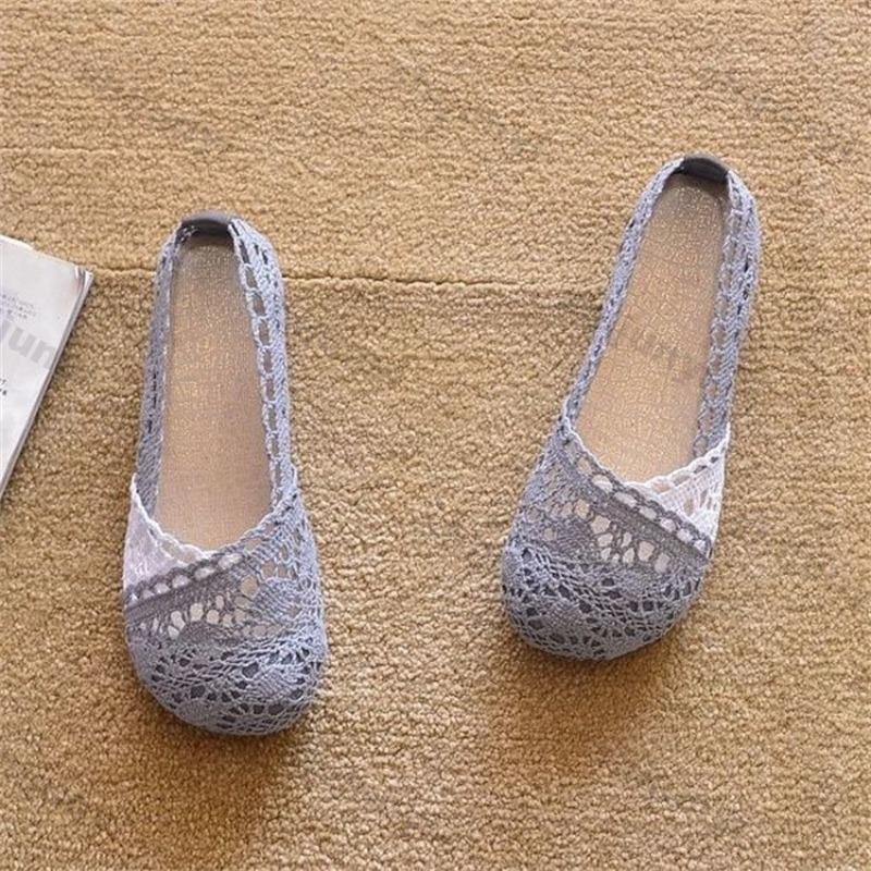 Fashion Women's Casual Shoes 2025 Summer New Non Slip Mesh Breathable Round Toe Flats Fashion Lightweight Comfortable Soft Sole Sandals