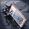 For iPhone 15 Pro Case Reinforced Corners TPU + Acrylic Phone Cover with Kickstand Card Holder