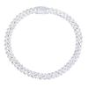 Hip-Hop Necklace Full Diamond Rhombus Cuban Chain Domineering Ladder Square Zircon Necklace Trendy Jewelry