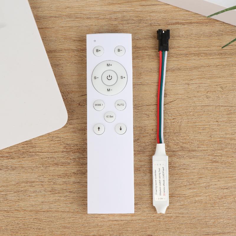 

12Key Running-Water Controller 4 Channel Control White/Black Rf Remote Led Running-Water Controller For Ws2811 Led Strip Light A1